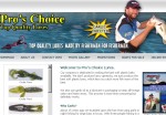 Pros Choice Lures website designed by Austin Web Design