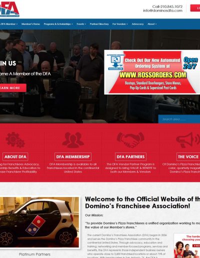 DFA - Custom Association Website Design