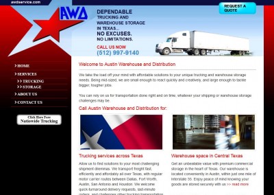 warehouse & distribution website design