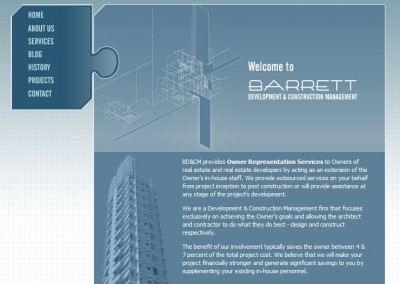 construction management website design