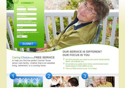 Custom website design for senior care business