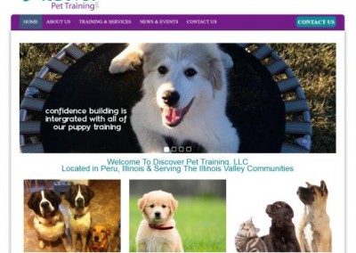 pet trainer website design