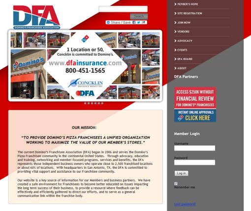 association website designs - private member areas