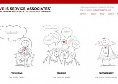 Custom Service Training Company website design