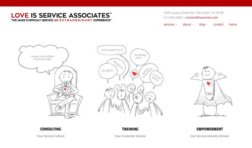 Custom Service Training Company website design