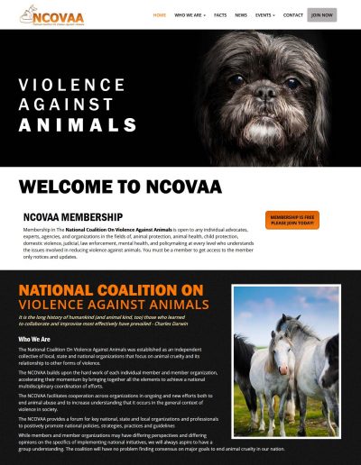 National Coalition on Violence Against Animals - by austin web design