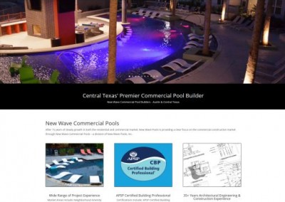 austin pool builder logo and website design