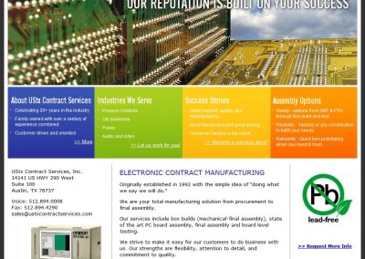 manufacturing website design